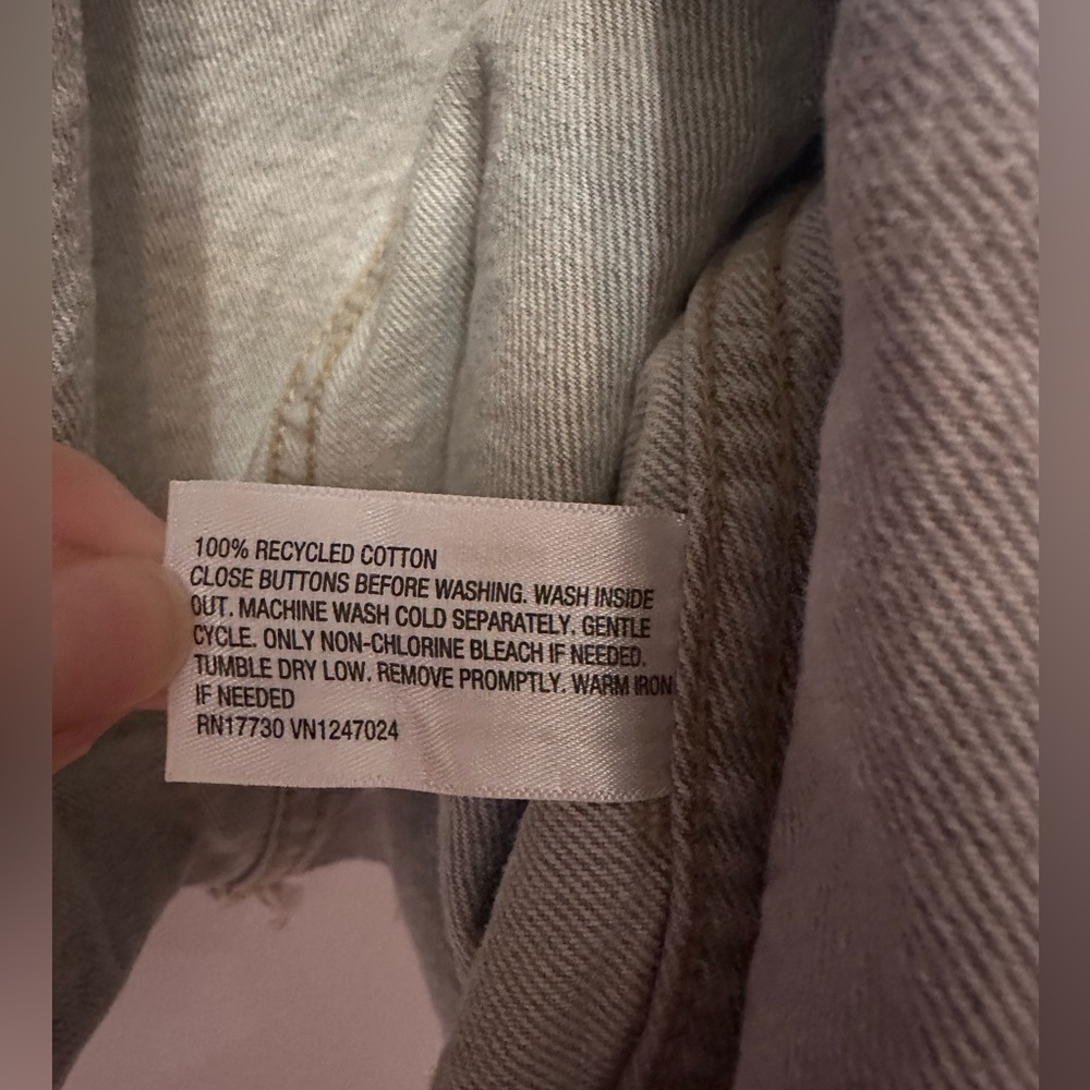 Wild Fable Light Gray Cropped Jean Jacket - Picture 4 of 4